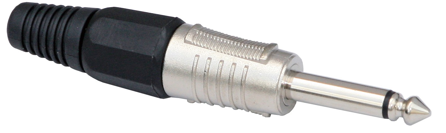 Mannelijke Mono Jack connector 6,3mm voor kabel (2 stuks)