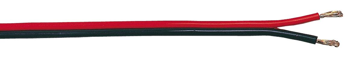 TASKER Speaker cable, flat: 2x0.75mm-, red/bl, reel 100m