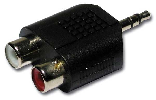 Female RCA stereo / Male Jack 3.5 stereo adapter
