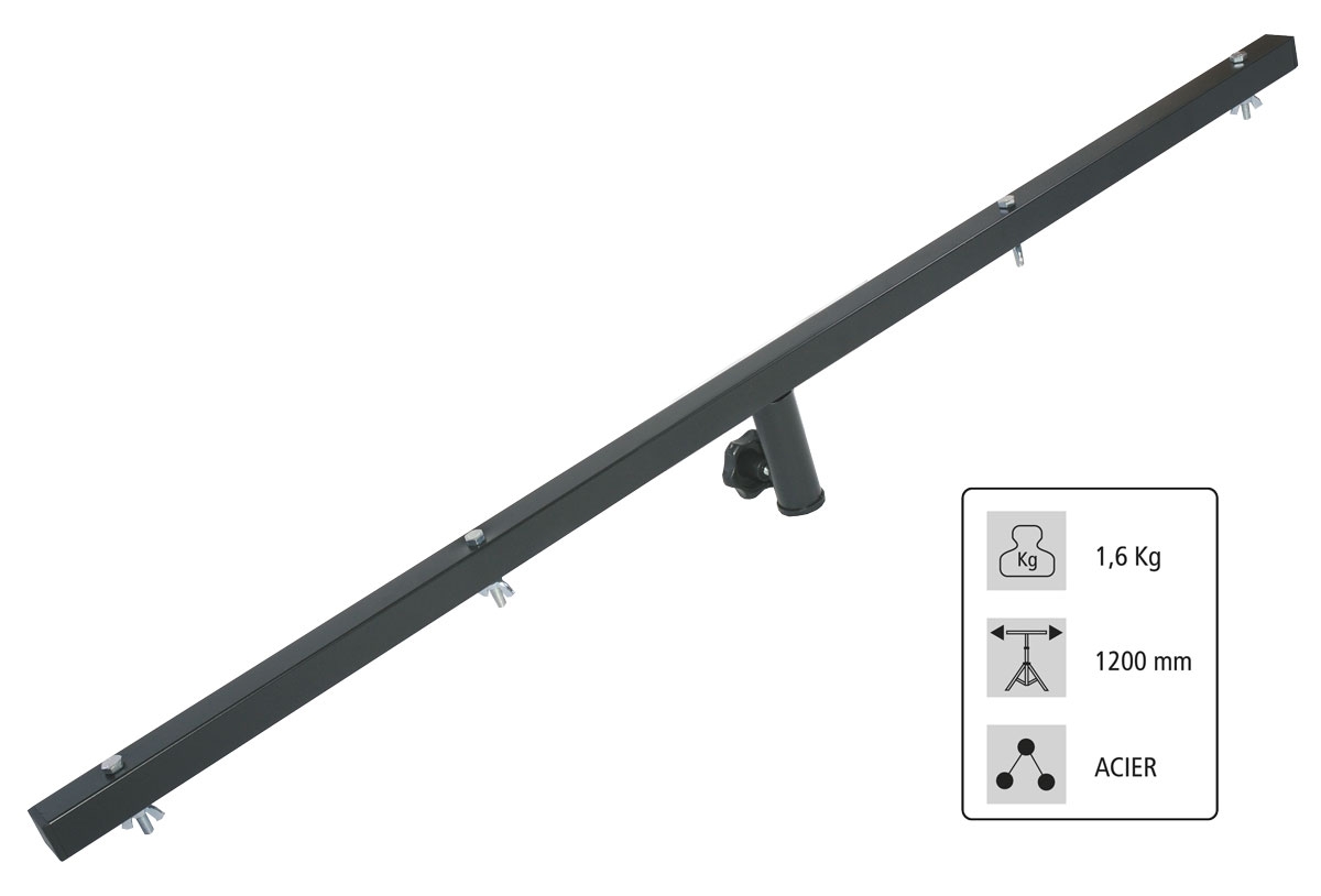 T-Bar for lighting stand + 28mm - length 1.20m