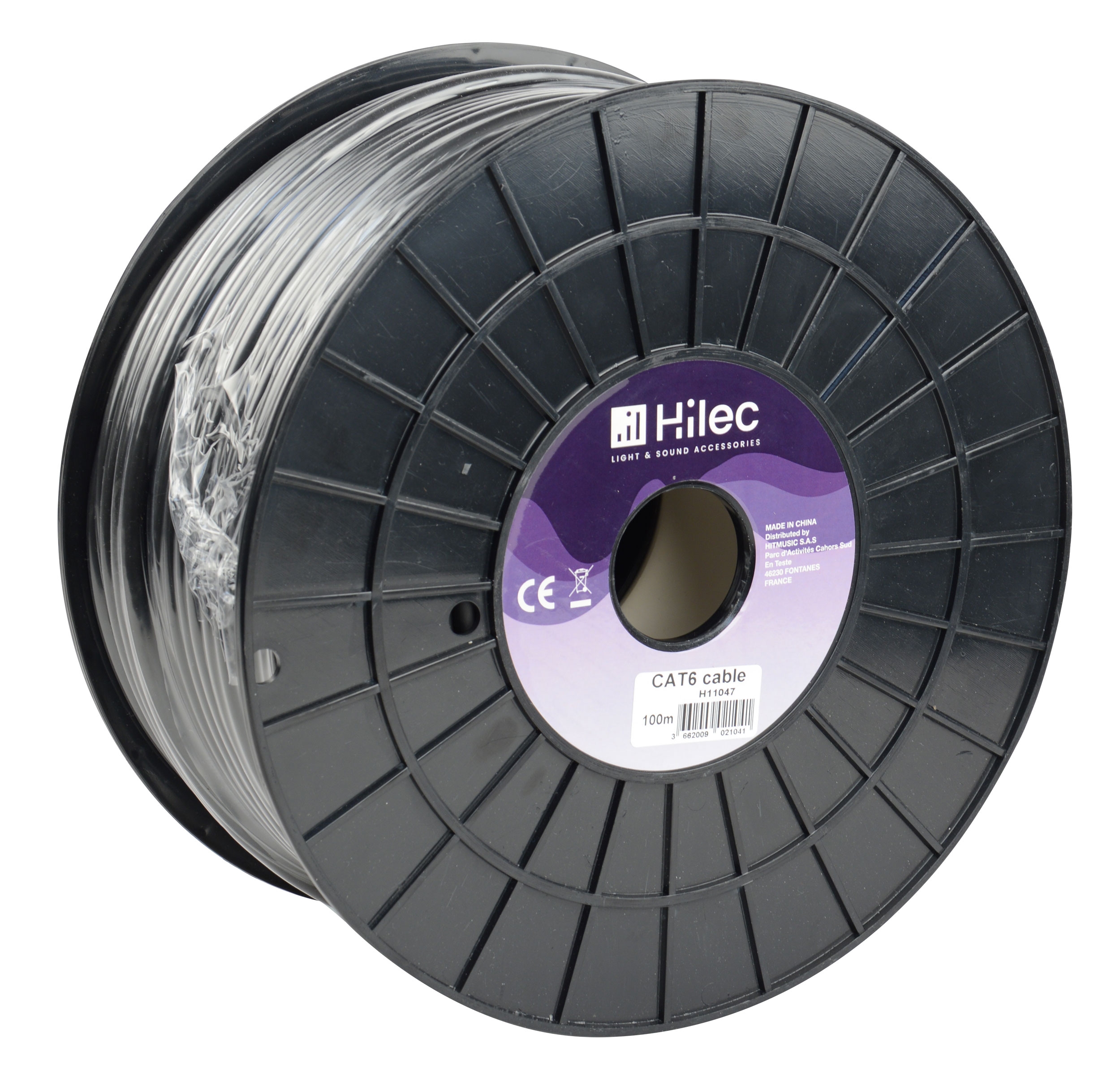 CAT6 exible cable 26AWG - 100m roll - Black