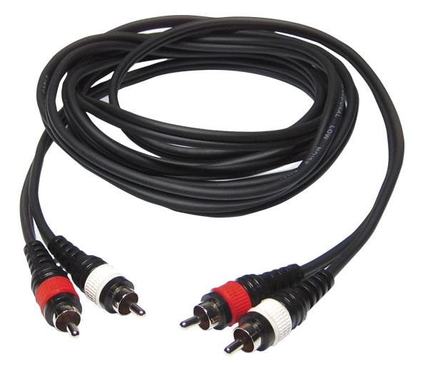 2x 4mm - 2x Male RCA / 2x Male RCA Pro line cable - 1.5m