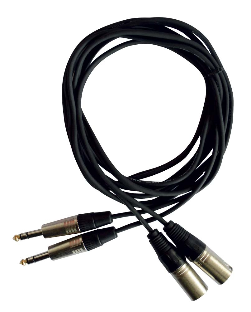 2x Male XLR / 2x Male stereo Jack cable - 1.5m