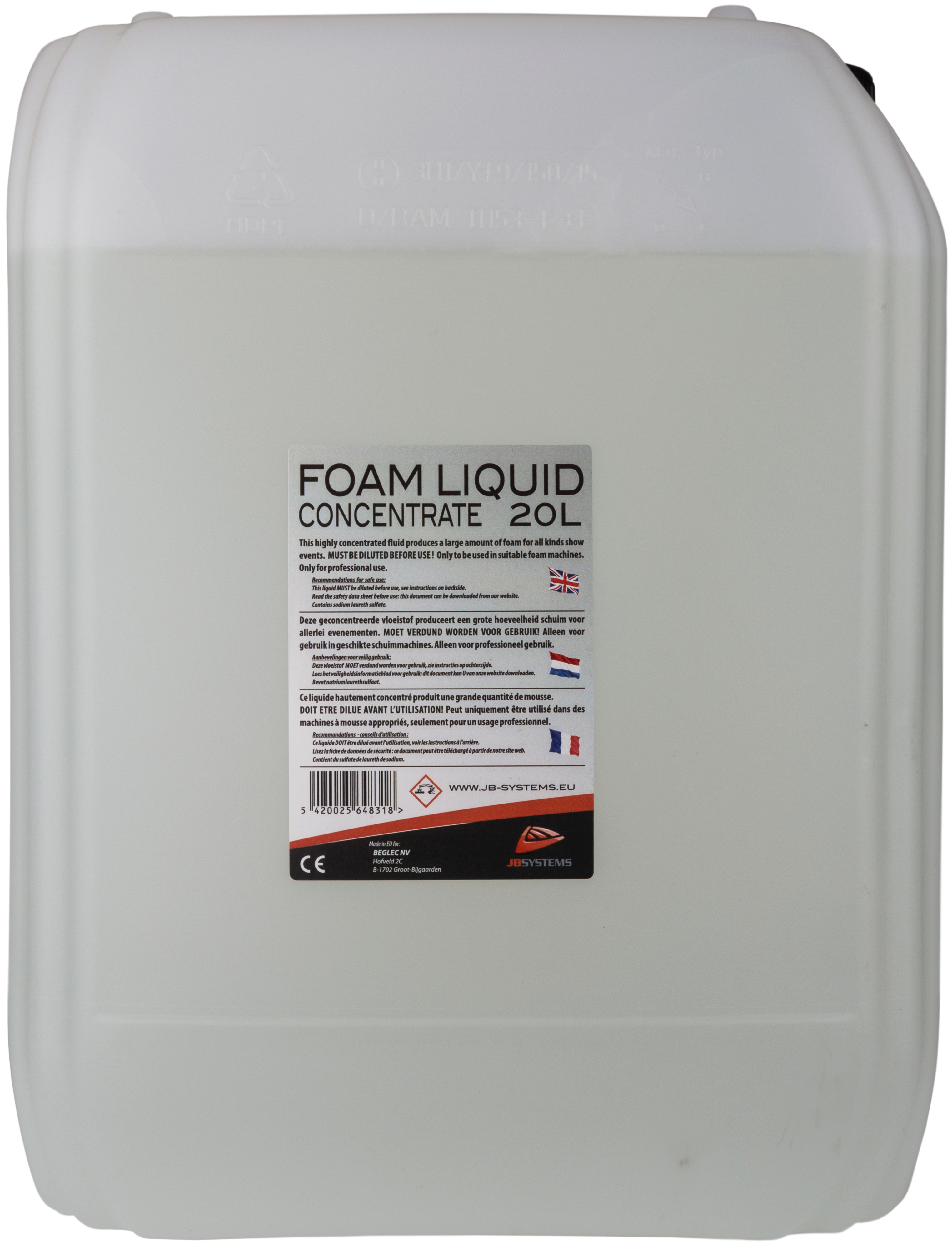 Concentrated foam liquid