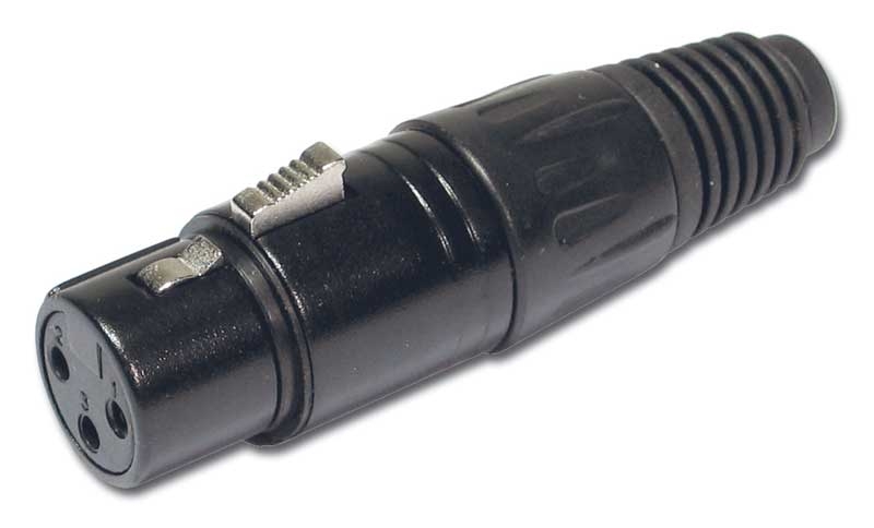 Female XLR connector - Black finish