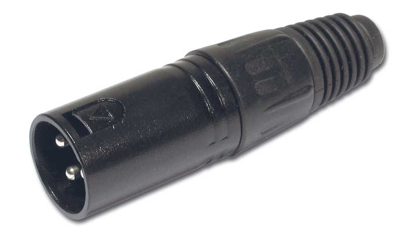 Male XLR connector - Black finish
