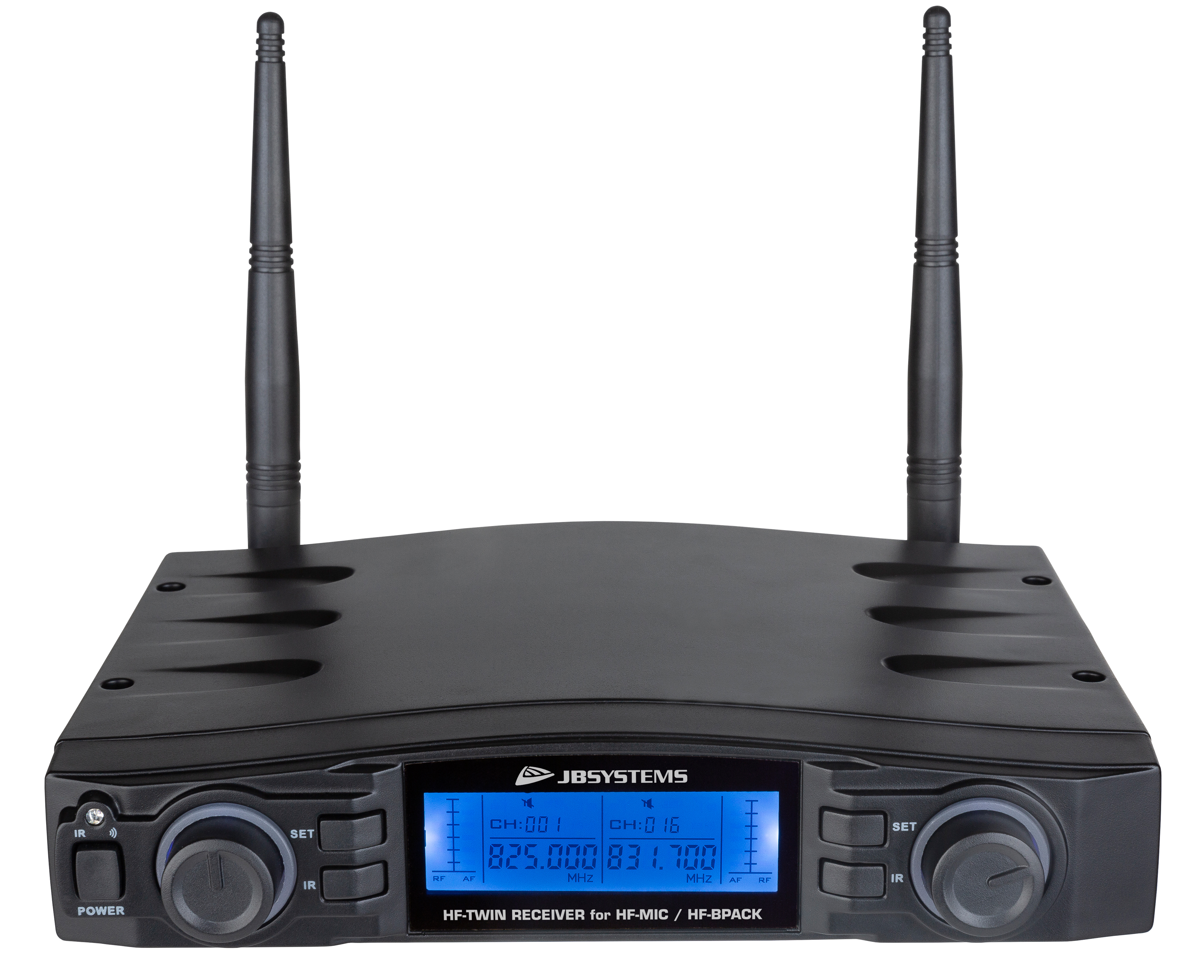 Dual wireless microphone receiver to combine with HF-MIC and/or HF-BPACK