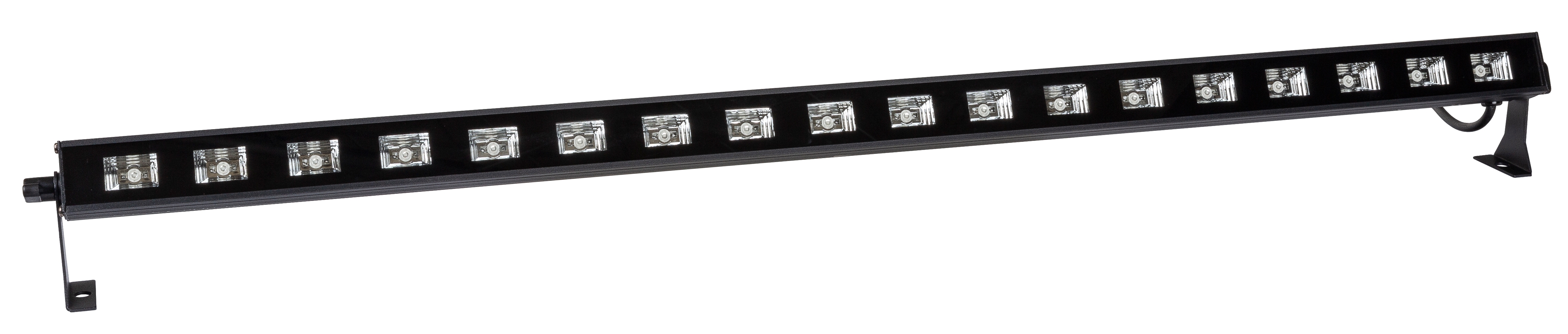 A compact 18x 3W LED-based black light effect for all your parties
