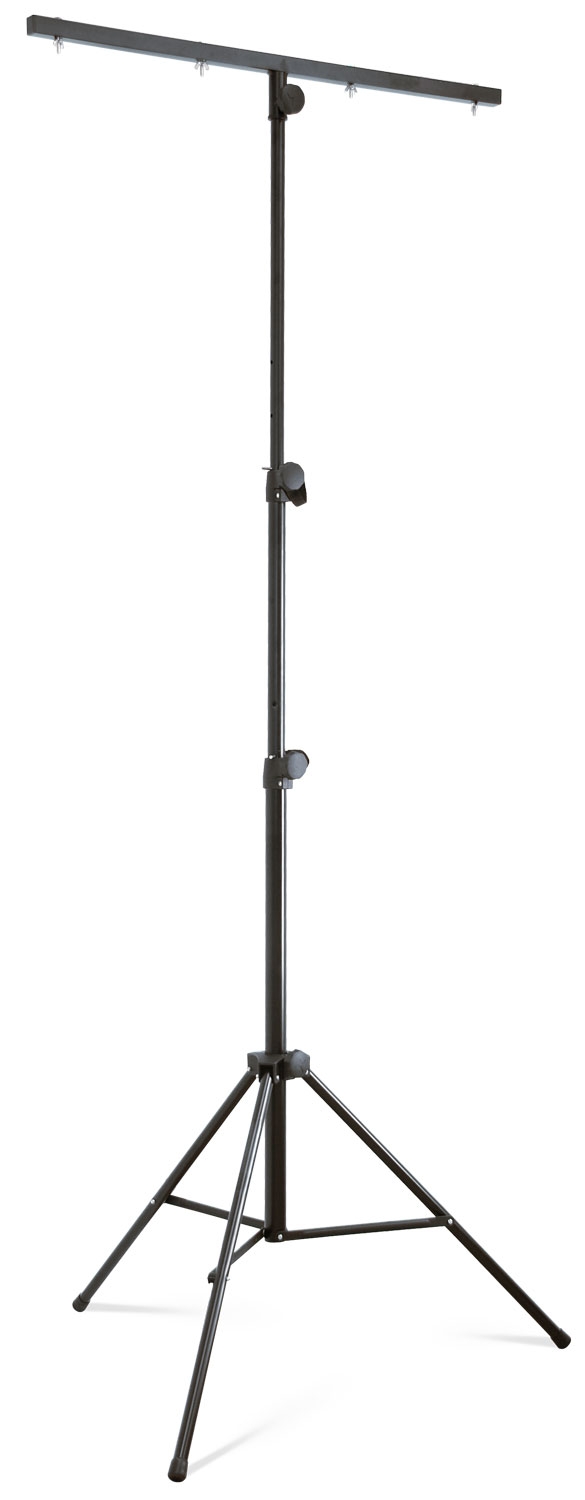 All-metal lighting stand with horizontal bar: height 2.40m + 28mm
