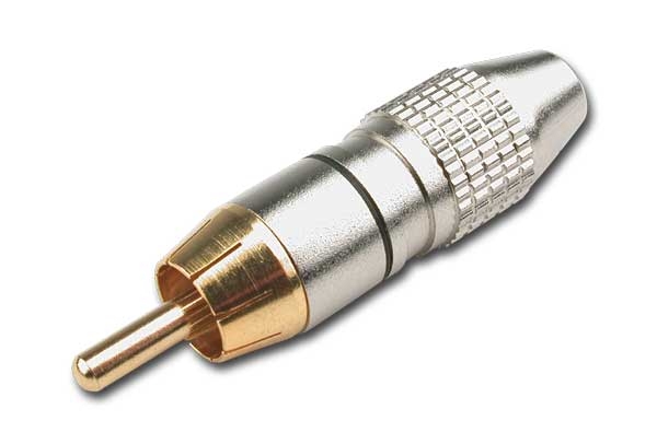 Mannelijke RCA connector voor pro kabel - Zwart