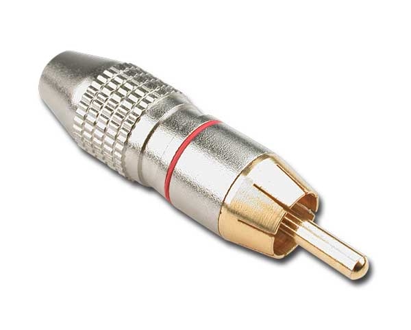 Male RCA connector for pro cable - Red