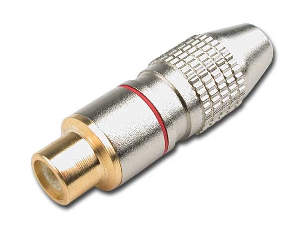 Female RCA connector for pro cable - Red