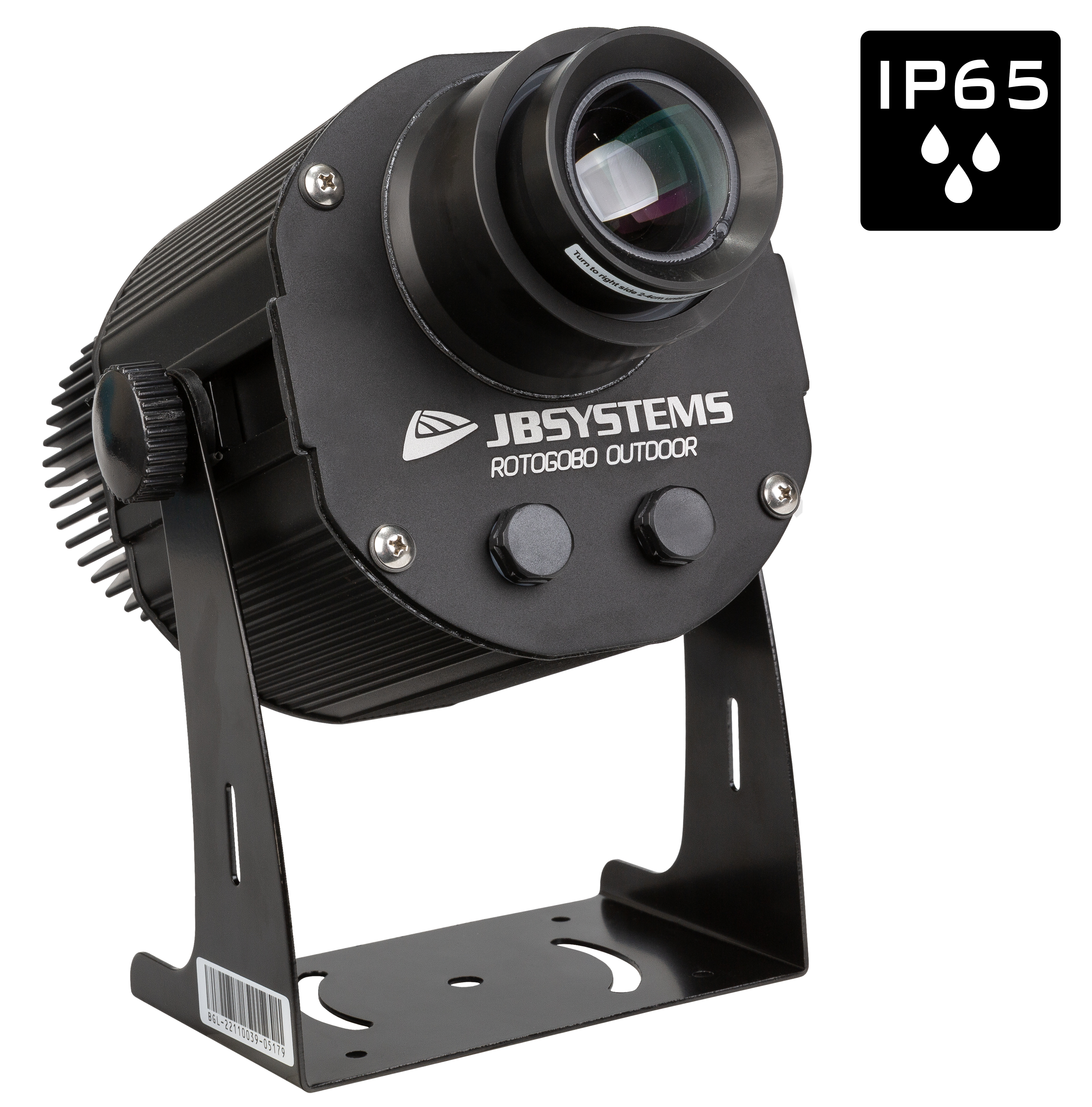 Powerful outdoor IP65 logo projector based on a 100W cold white LED